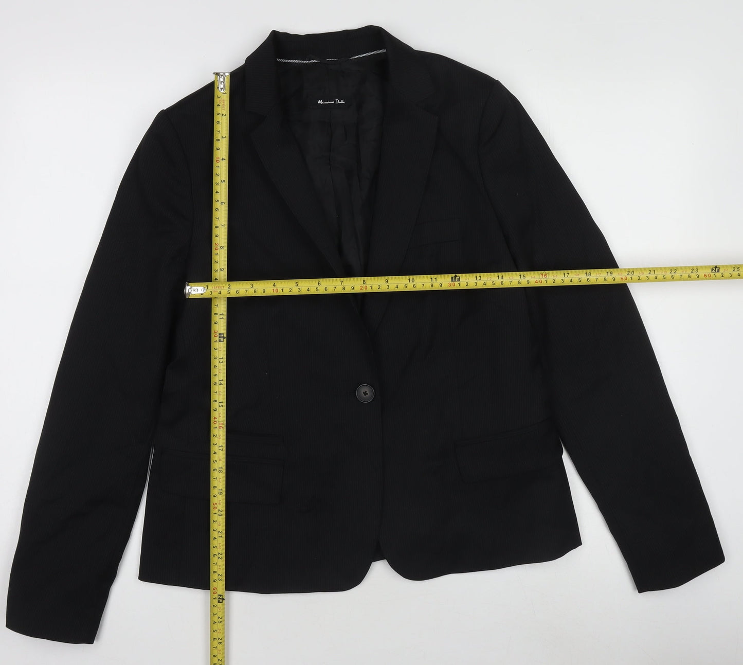 Womens UK Size M Massimo Dutti Regular Black Blazer