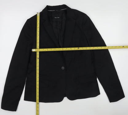 Womens UK Size M Massimo Dutti Regular Black Blazer