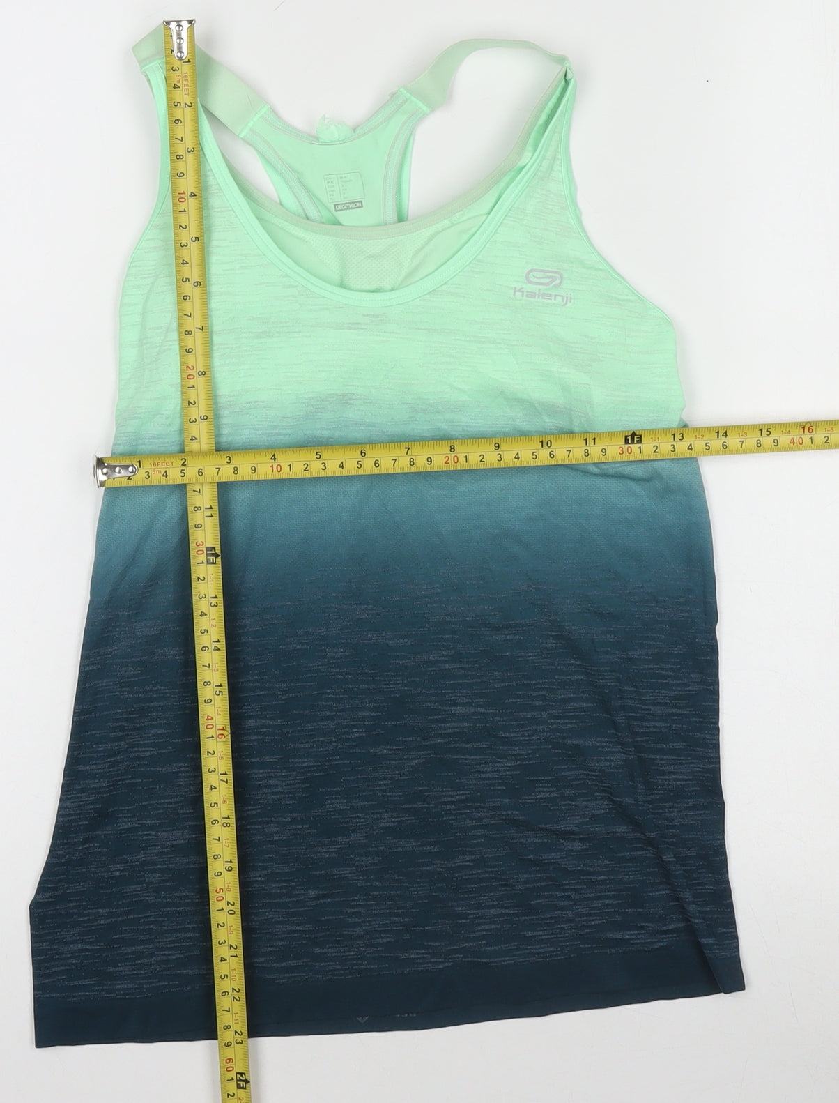 Womens UK Size XS Kalenji Green Running & Jogging Gym & Training Fitness Tank