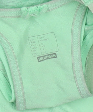 Womens UK Size XS Kalenji Green Running & Jogging Gym & Training Fitness Tank
