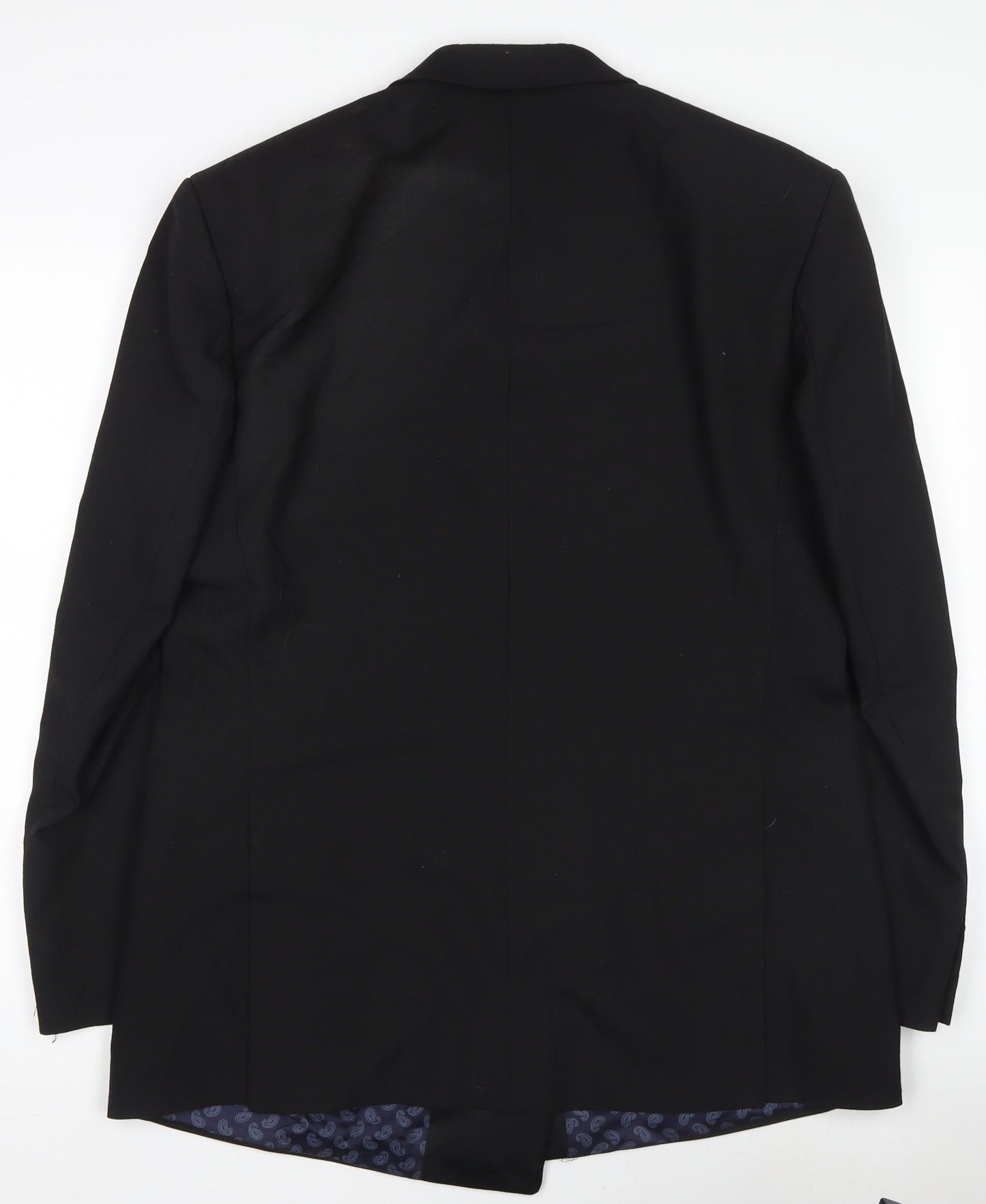 Mens UK Size 42 Trevira Regular Black Suit Jacket