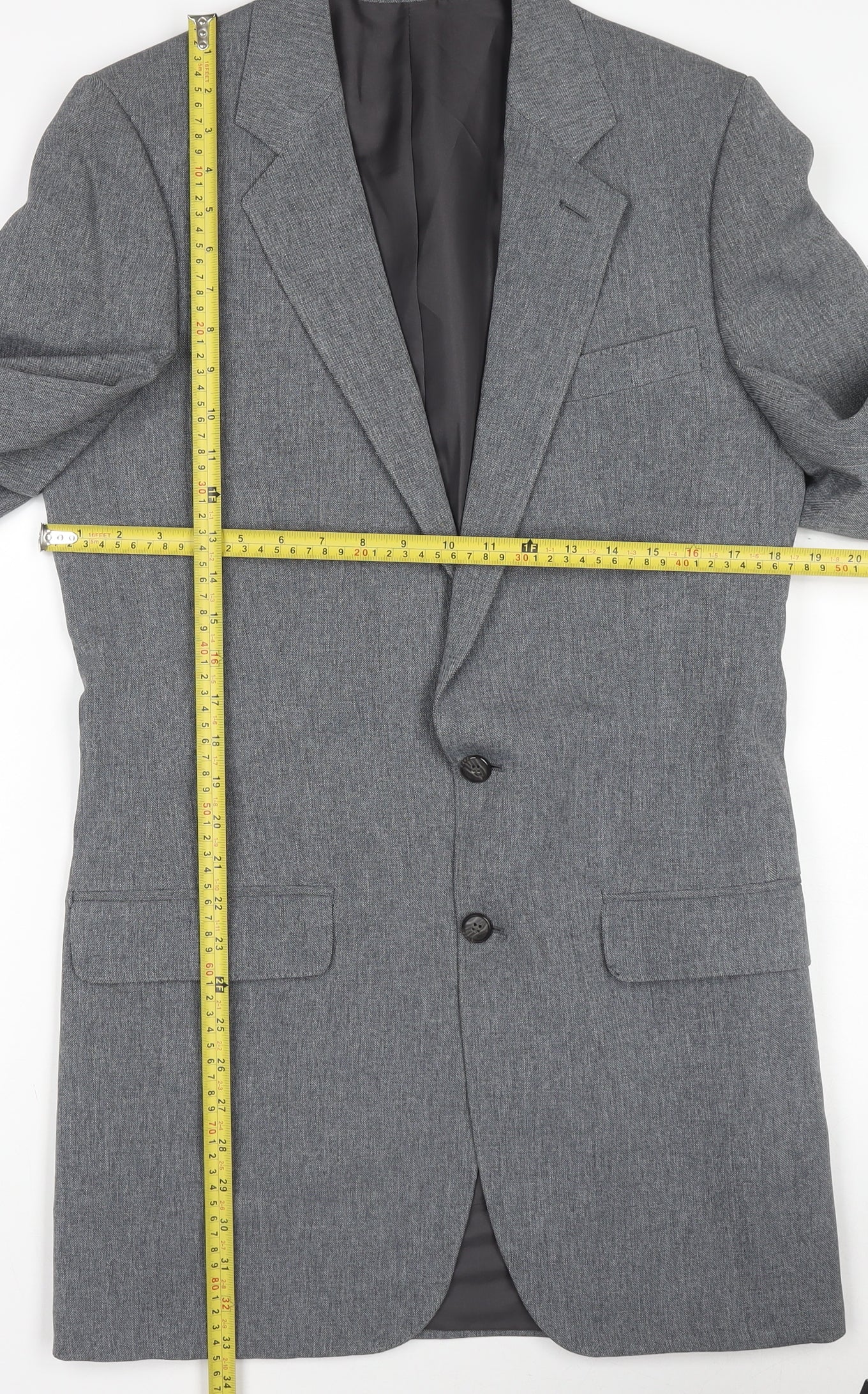 Mens UK Size 34 High & Mighty Big & Tall Grey Suit Jacket