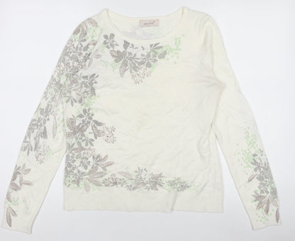 Womens UK Size M Marks and Spencer Ivory Pullover Jumper