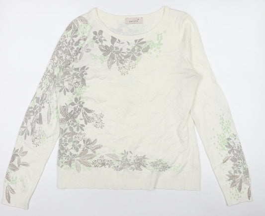 Womens UK Size M Marks and Spencer Ivory Pullover Jumper