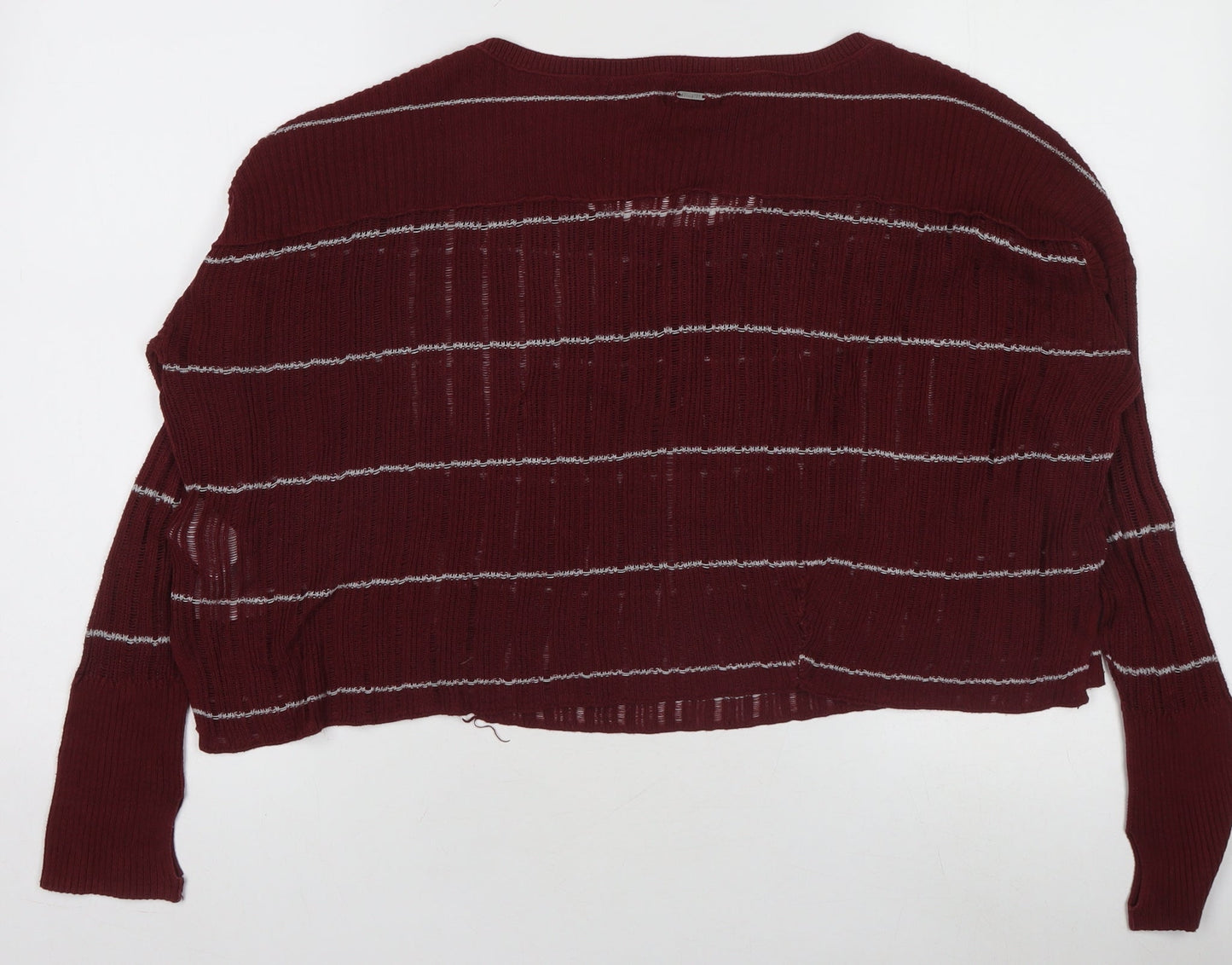 Womens UK Size M Unknown Red Henley Jumper
