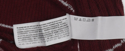 Womens UK Size M Unknown Red Henley Jumper