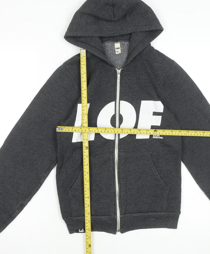 Womens UK Size XS American Apparel Grey Full Zip Hoodie