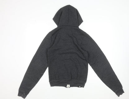 Womens UK Size XS American Apparel Grey Full Zip Hoodie
