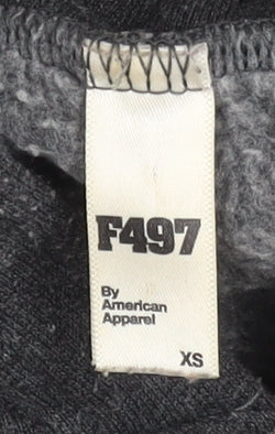 Womens UK Size XS American Apparel Grey Full Zip Hoodie