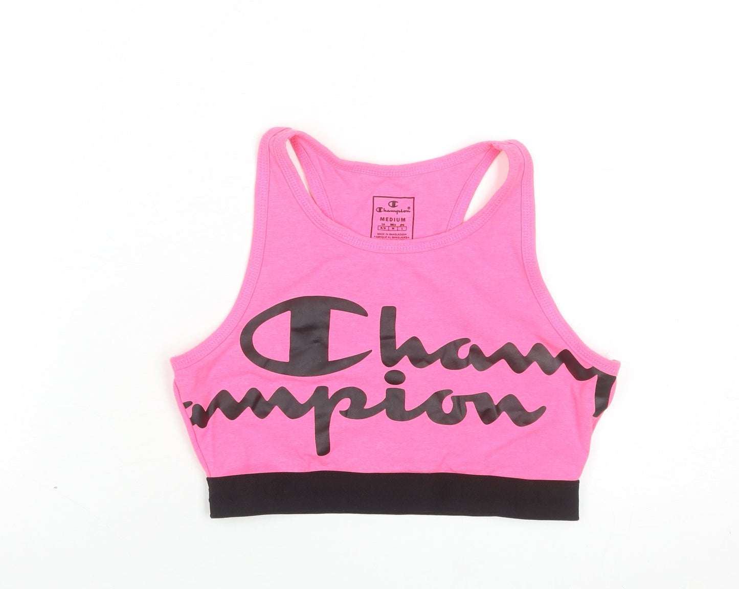 Champion Womens Pink Racerback Tank Crop Top Size M