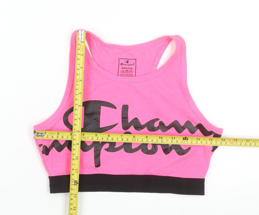 Champion Womens Pink Racerback Tank Crop Top Size M