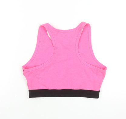 Champion Womens Pink Racerback Tank Crop Top Size M
