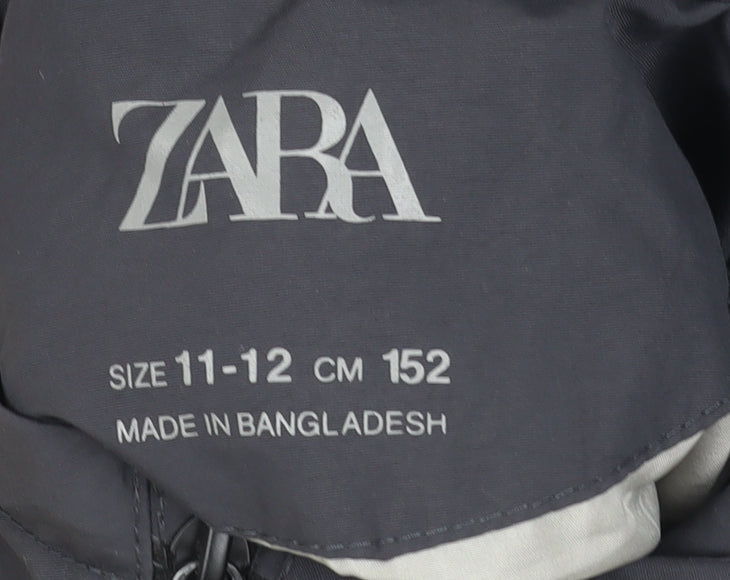 Boys UK Size 11-12 Years Zara Grey Windbreaker Coat