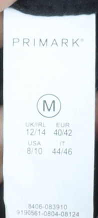 Primark Women's Black Hooded Zip Water Resistant Jacket Size M 12/14