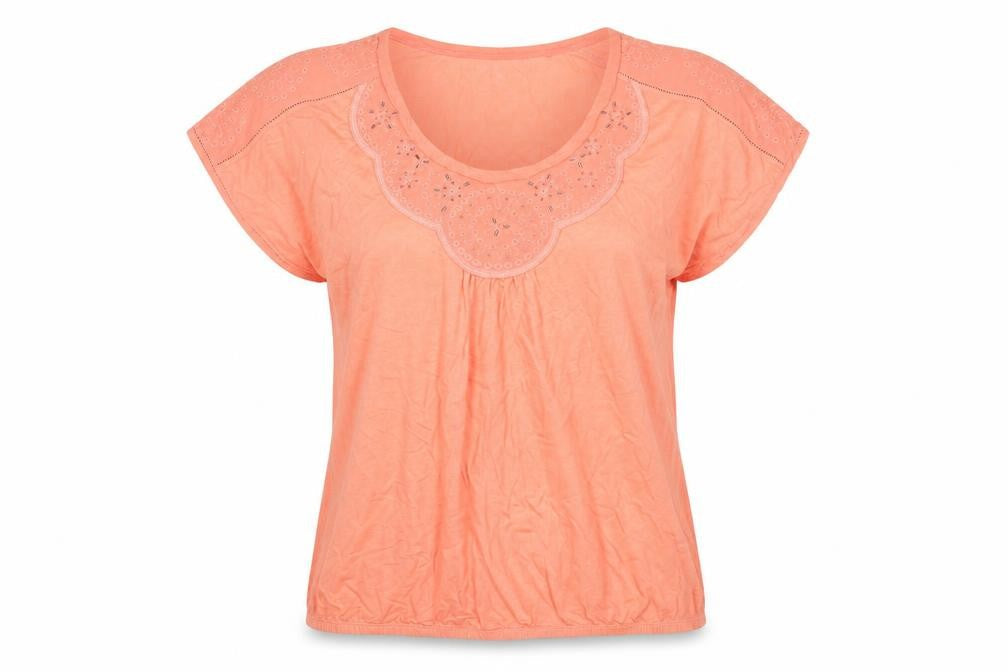 Womens UK Size 12 Marks and Spencer Orange Basic T-Shirt