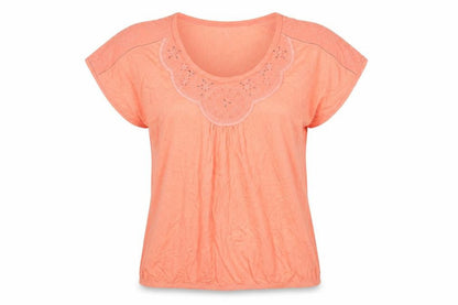 Womens UK Size 12 Marks and Spencer Orange Basic T-Shirt
