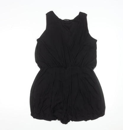 Womens UK Size 12 Evita One-Piece Black Playsuit