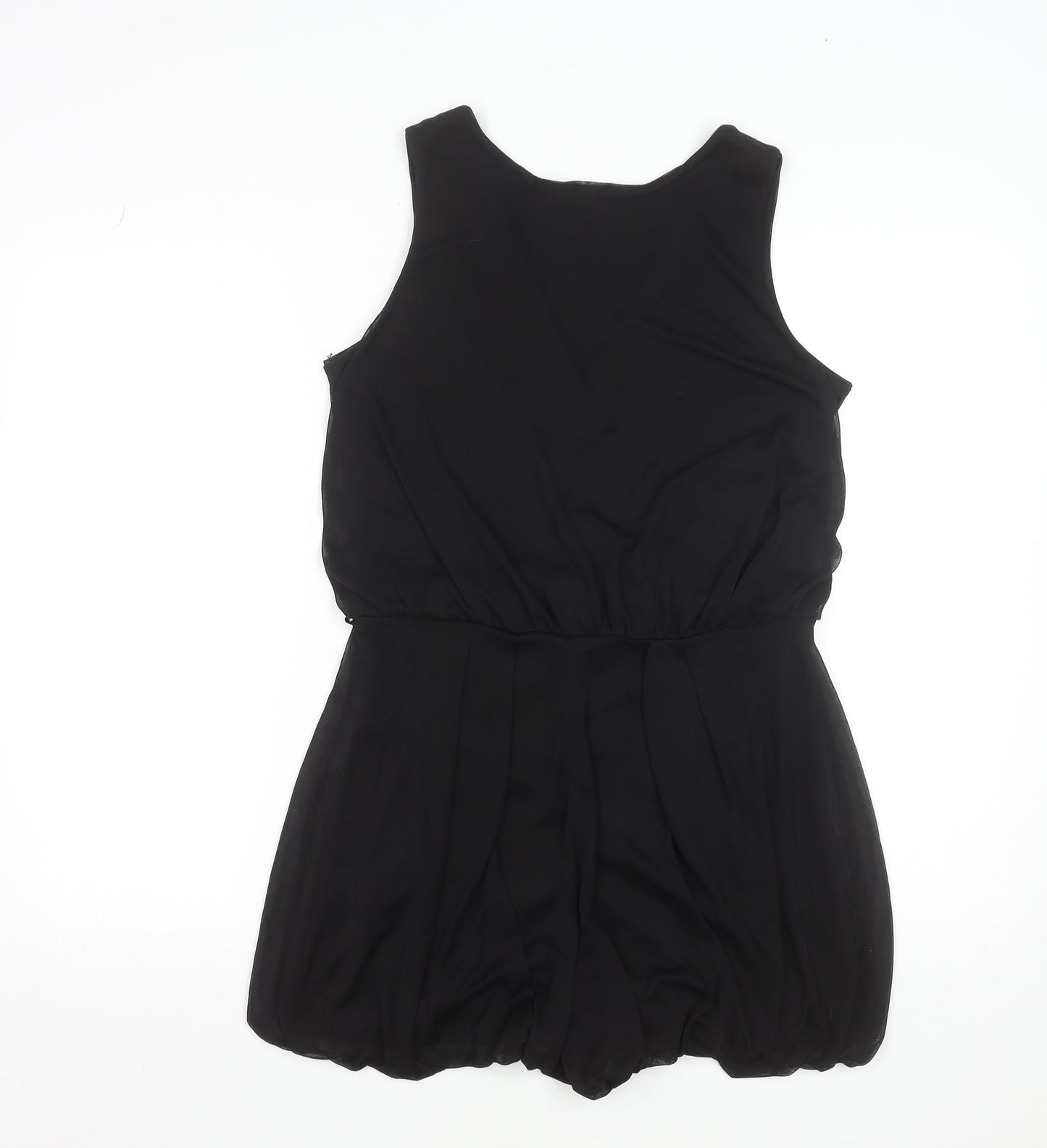 Womens UK Size 12 Evita One-Piece Black Playsuit