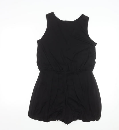 Womens UK Size 12 Evita One-Piece Black Playsuit