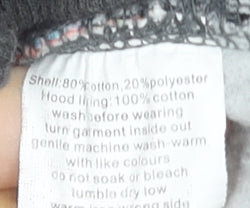 Pumpkin Patch Girls Grey Owl Print Hooded Zip Jacket 24 Months