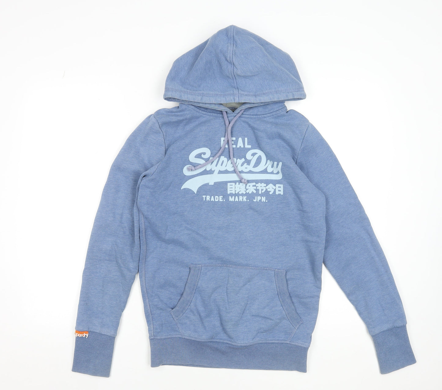 Mens UK Size S Superdry Blue Pullover Hoodie