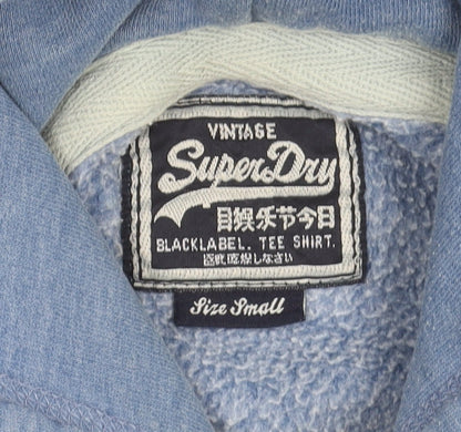 Mens UK Size S Superdry Blue Pullover Hoodie