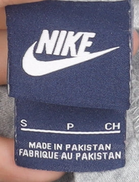 Nike Women’s Grey Pullover Hoodie Small Cotton Blend Logo Sweatshirt