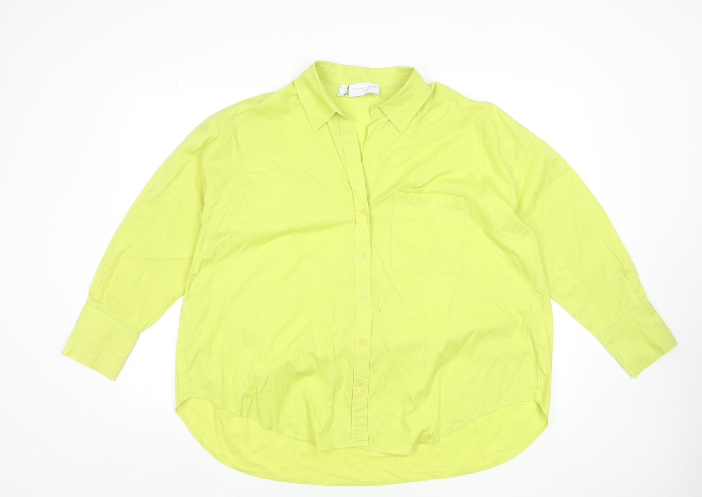 Womens UK Size 16 The Shirt Company Green Basic Button-Up