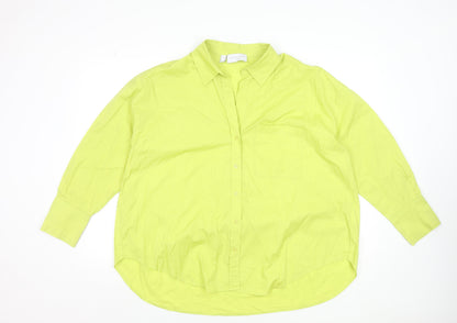 Womens UK Size 16 The Shirt Company Green Basic Button-Up