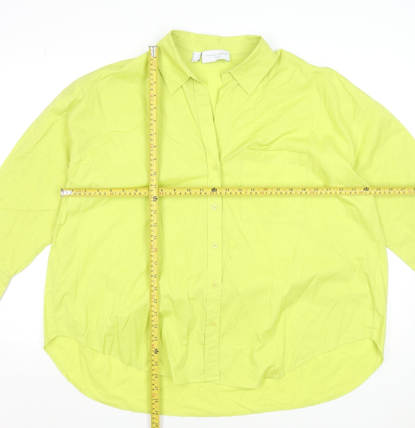 Womens UK Size 16 The Shirt Company Green Basic Button-Up