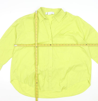 Womens UK Size 16 The Shirt Company Green Basic Button-Up