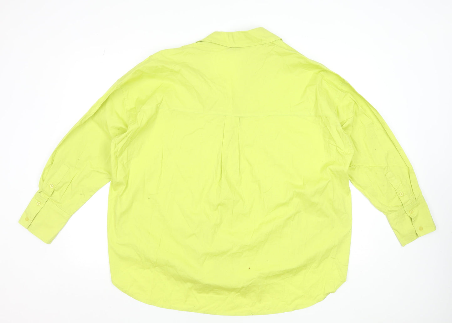Womens UK Size 16 The Shirt Company Green Basic Button-Up