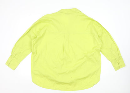 Womens UK Size 16 The Shirt Company Green Basic Button-Up