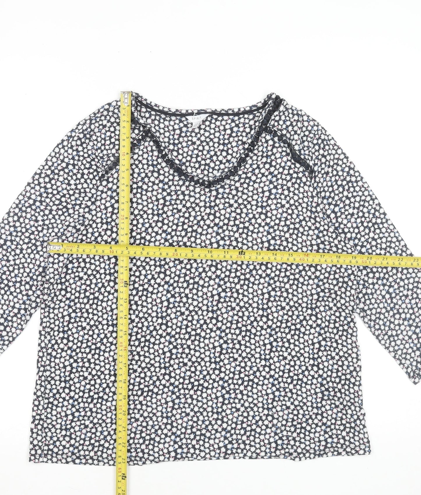 Womens UK Size 14 Spirit Blue Tunic Blouse