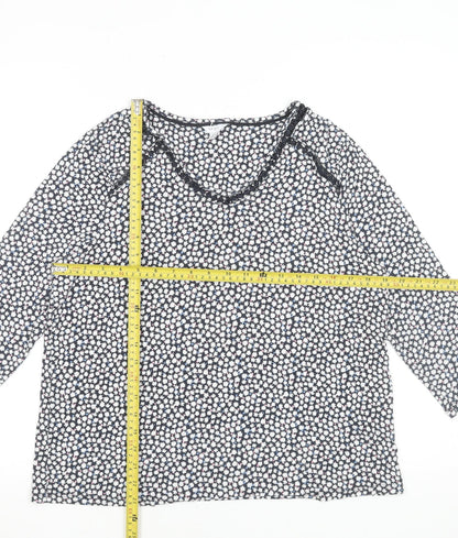 Womens UK Size 14 Spirit Blue Tunic Blouse
