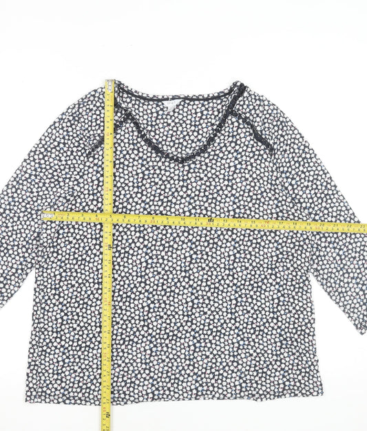 Womens UK Size 14 Spirit Blue Tunic Blouse