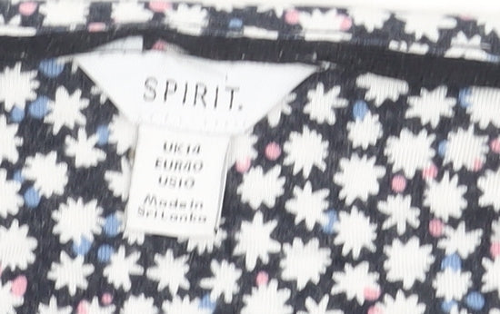Womens UK Size 14 Spirit Blue Tunic Blouse