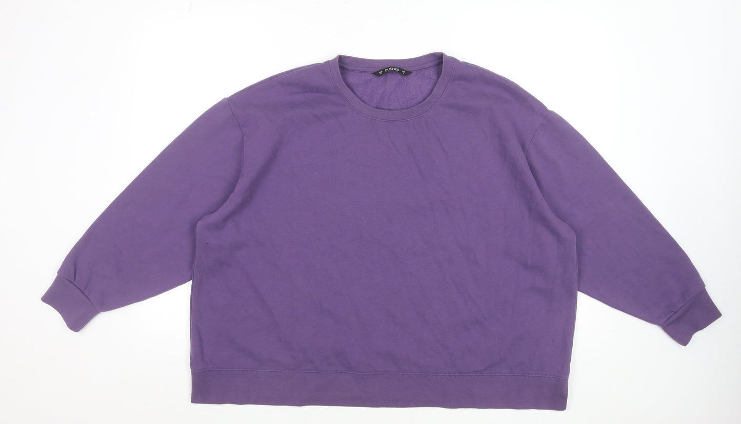 Womens UK Size XL Dunnes Stores Purple Pullover Sweatshirt