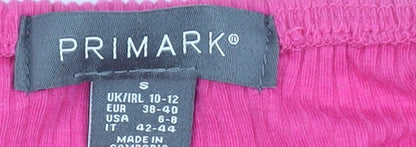Primark Women’s Pink Off Shoulder Long Sleeve Jersey Top Size S 10-12
