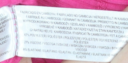 Primark Women’s Pink Off Shoulder Long Sleeve Jersey Top Size S 10-12