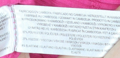 Primark Women’s Pink Off Shoulder Long Sleeve Jersey Top Size S 10-12