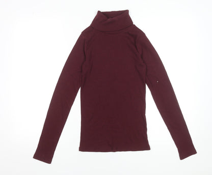 Womens UK Size 6 New Look Red Basic T-Shirt
