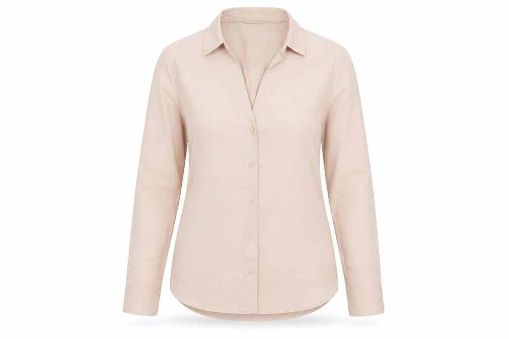 Womens UK Size 8 H&M Beige Basic Blouse