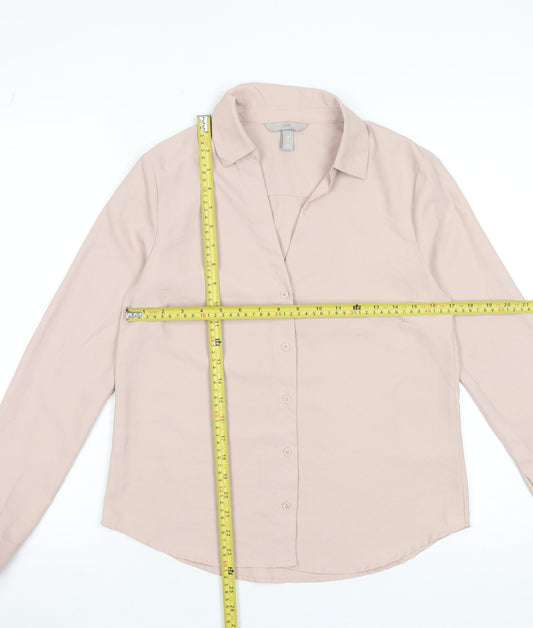 Womens UK Size 8 H&M Beige Basic Blouse
