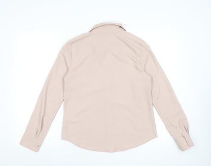Womens UK Size 8 H&M Beige Basic Blouse