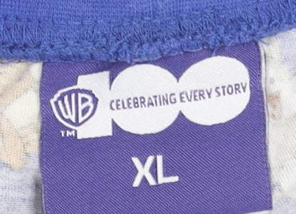 Warner Bros Mens Blue Looney Tunes Cartoon Print Sweat Shorts XL