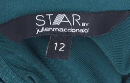 Womens UK Size 12 Star by Julien Macdonald Green Wrap Blouse