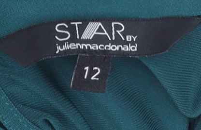 Womens UK Size 12 Star by Julien Macdonald Green Wrap Blouse