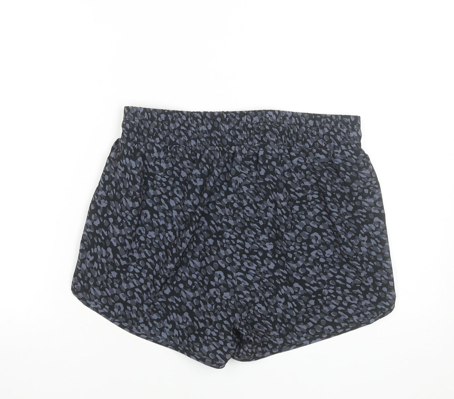 Dunnes Stores Womens Black Animal Print Running Shorts Size S