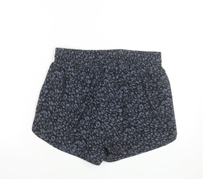 Dunnes Stores Womens Black Animal Print Running Shorts Size S